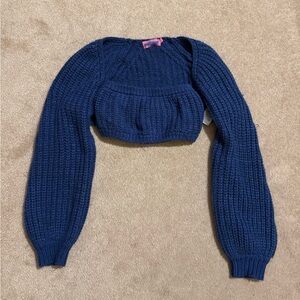 Edikted Navy Blue Knit Sweater Top